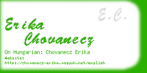 erika chovanecz business card